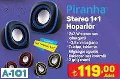 PİRANHA STEREO 1+1 HOPARLÖR